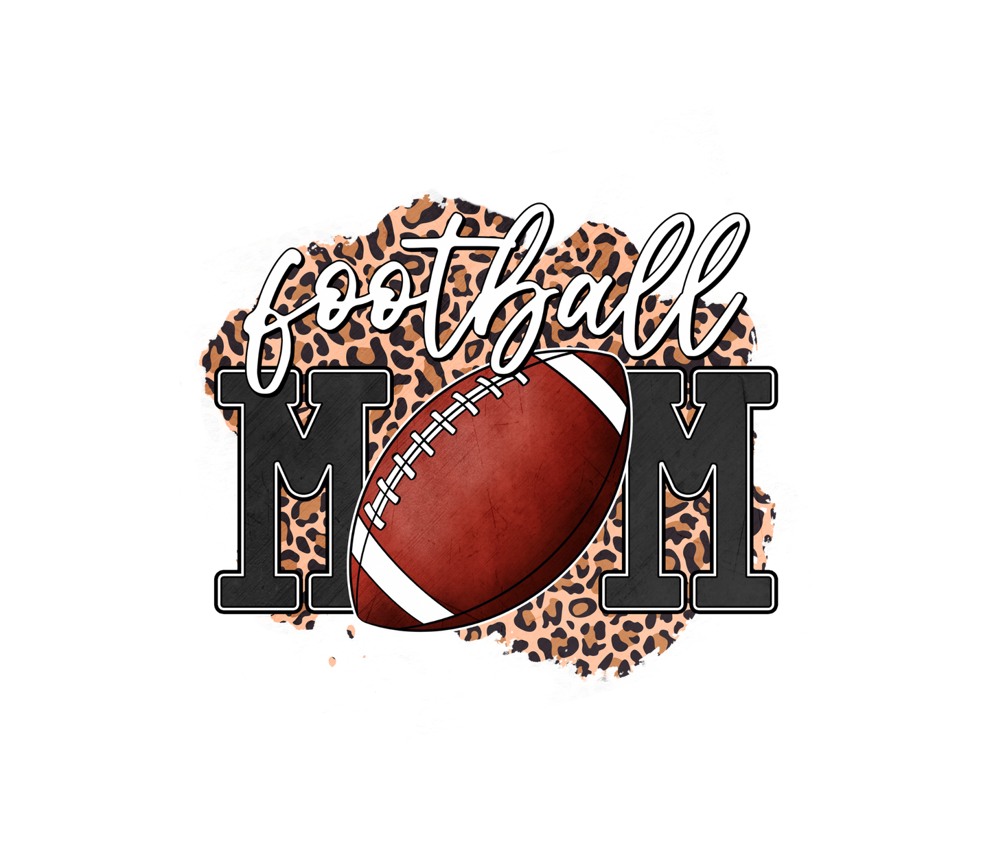 FOOTBALL MOM DESIGN! YOU CHOOSE COLOR AND STYLE! TEE OR CREWNECK! BLEACHED OR NON-BLEACHED