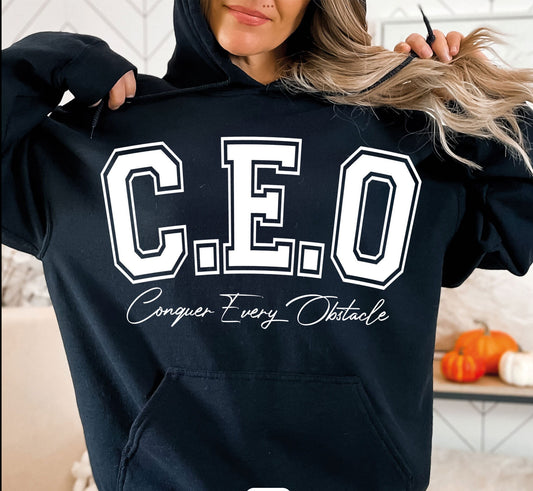 CEO Conquer Every Obstacle Crewneck