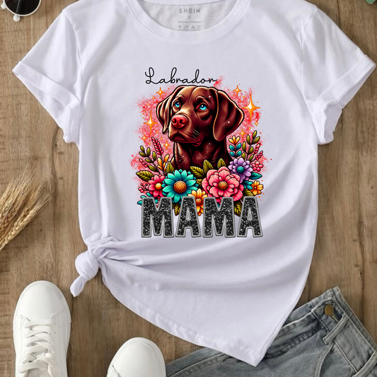 LABRADOR  MAMA DESIGN! YOU CHOOSE COLOR AND STYLE! TEE OR CREWNECK! BLEACHED OR NON-BLEACHED